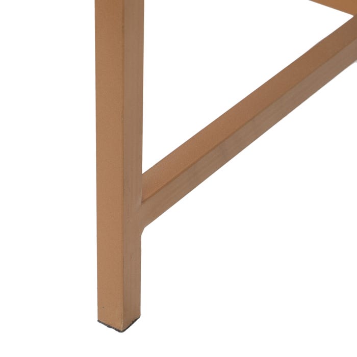 Entrada de console de metal dourado e prateado S/3 109 x 38,10 x 78,70 cm