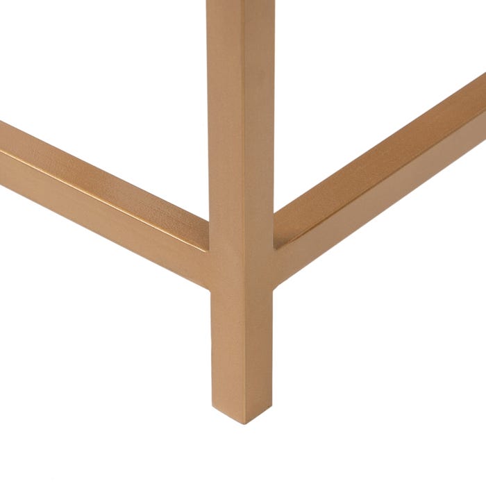 Entrada de console de metal dourado e prateado S/3 109 x 38,10 x 78,70 cm