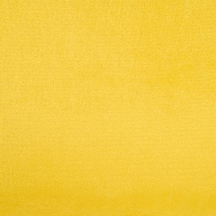 Poltrona de tecido de veludo amarelo e metal 76 x 64 x 77 cm