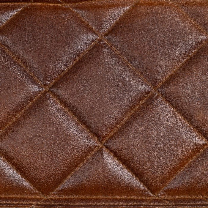 Brown Metal / Leather Living Room Chair 76 X 75 X 89 Cm