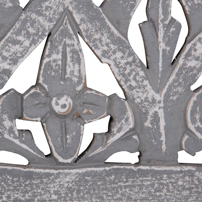 Cabide de parede cinza DM 40 x 13 x 13 cm