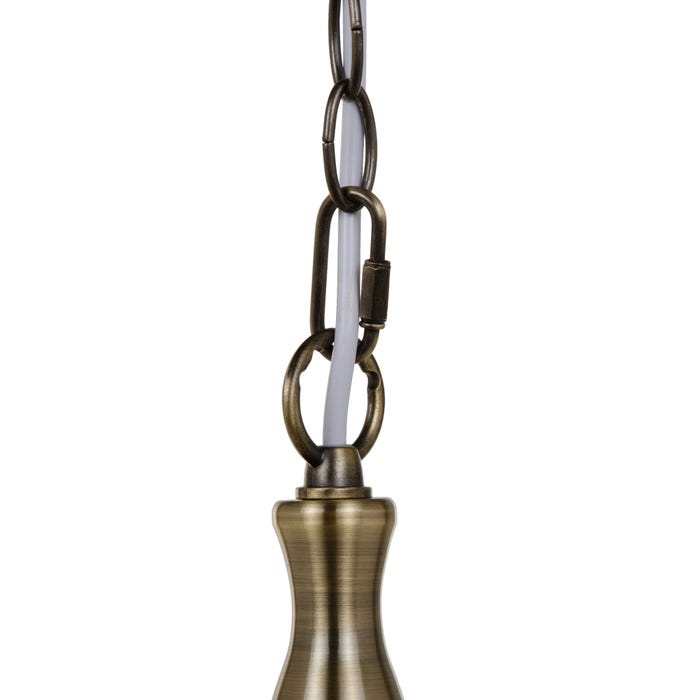 Luminária de teto em metal dourado antigo 38 x 38 x 80,50 cm