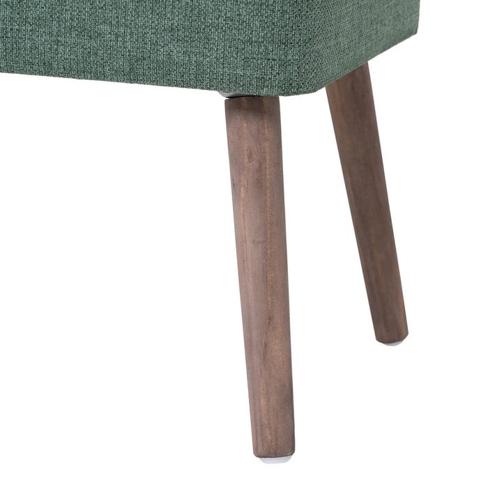 Banqueta-Baúl Verde Tejido-Madera 50 X 35 X 45 Cm