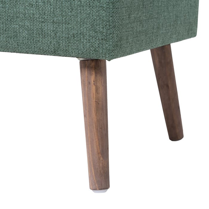 S/3 Banqueta-Baúl Verde Tejido-Madera 105 X 38 X 46 Cm