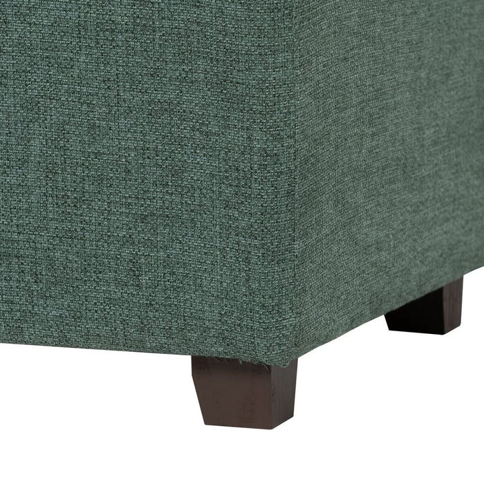 S/2 Banqueta-Baúl Verde Tejido-Madera 102 X 41 X 43 Cm