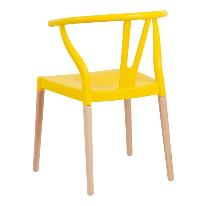 Silla Amarillo Pp-Madera 46 X 42 X 78,50 Cm