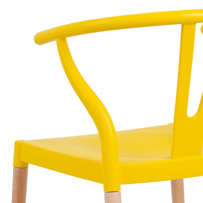 Silla Amarillo Pp-Madera 46 X 42 X 78,50 Cm