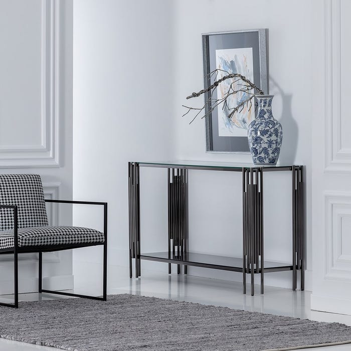 Consola Negro 133 X 44 X 80 Cm
