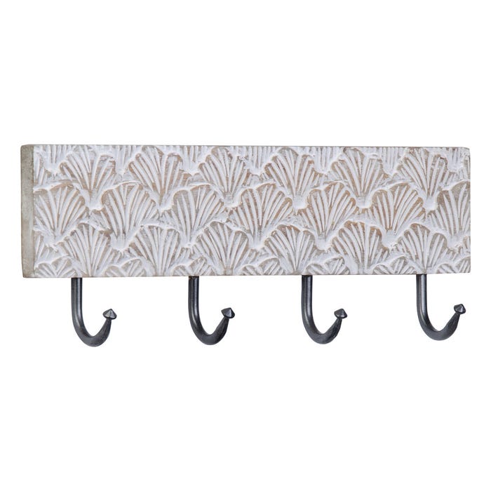 Percha Pared Blanco Rozado 38,50 X 7 X 15 Cm