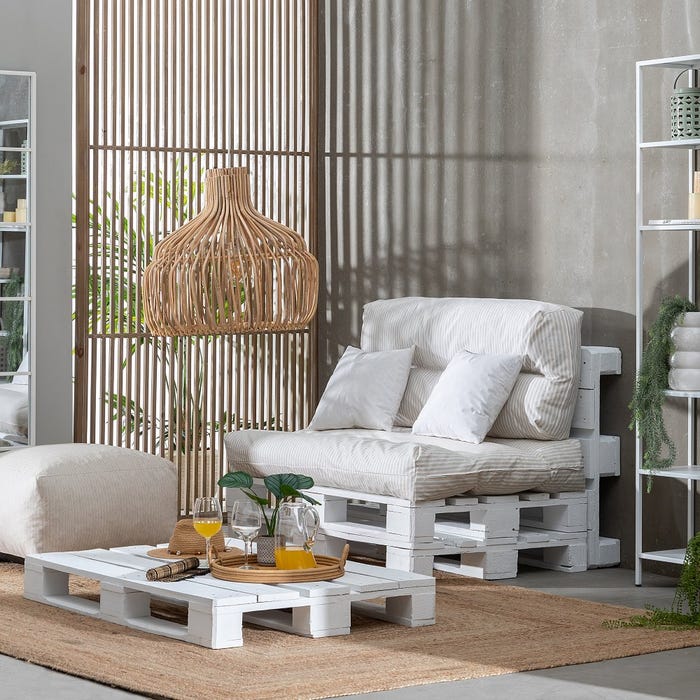 Conjunto de almofadas de 4 peças para palete 120 x 80 cm