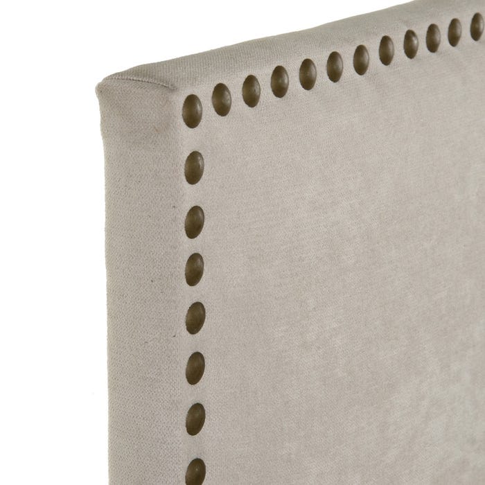 Cabecero Beige Grisáceo Tejido-Madera 160 X 4 X 80 Cm