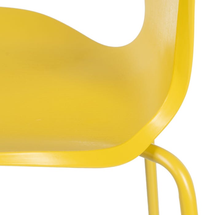 Silla Amarillo Pp/Metal 46,50 X 50 X 83 Cm