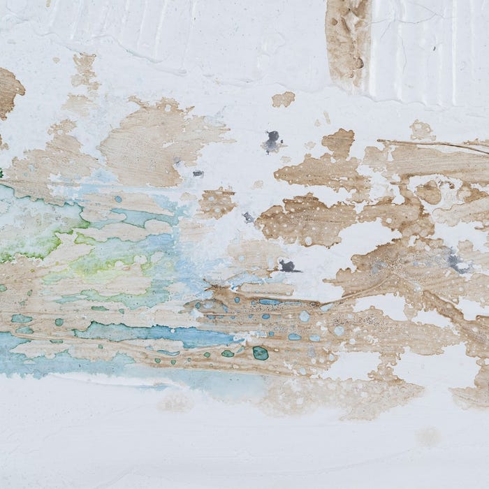 Pintura Abstracto Blanco-Azul Lienzo 150 X 60 X 3,50 Cm