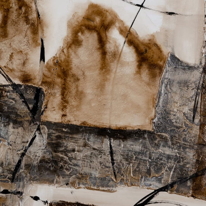 Pintura abstrata pintada à mão sobre tela em moldura de maca. 2 modelos.