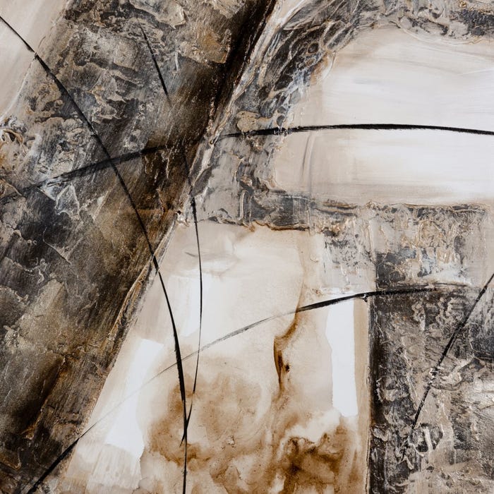 Pintura abstrata pintada à mão sobre tela em moldura de maca. 2 modelos.