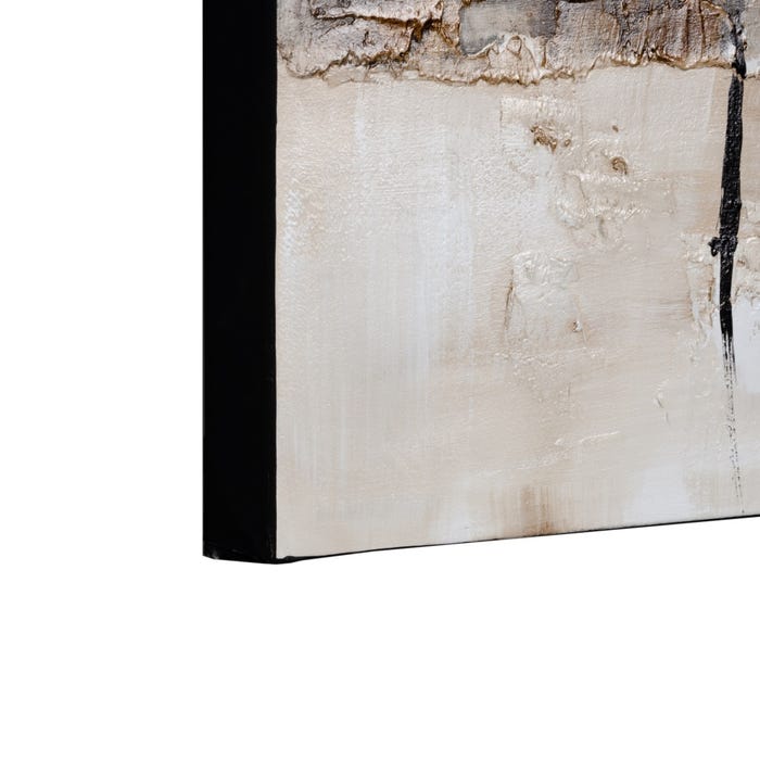 Pintura abstrata pintada à mão sobre tela em moldura de maca. 2 modelos.