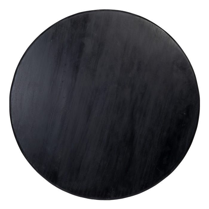 Mesa Comedor Negro Madera De Mango Salón 100 X 100 X 76 Cm