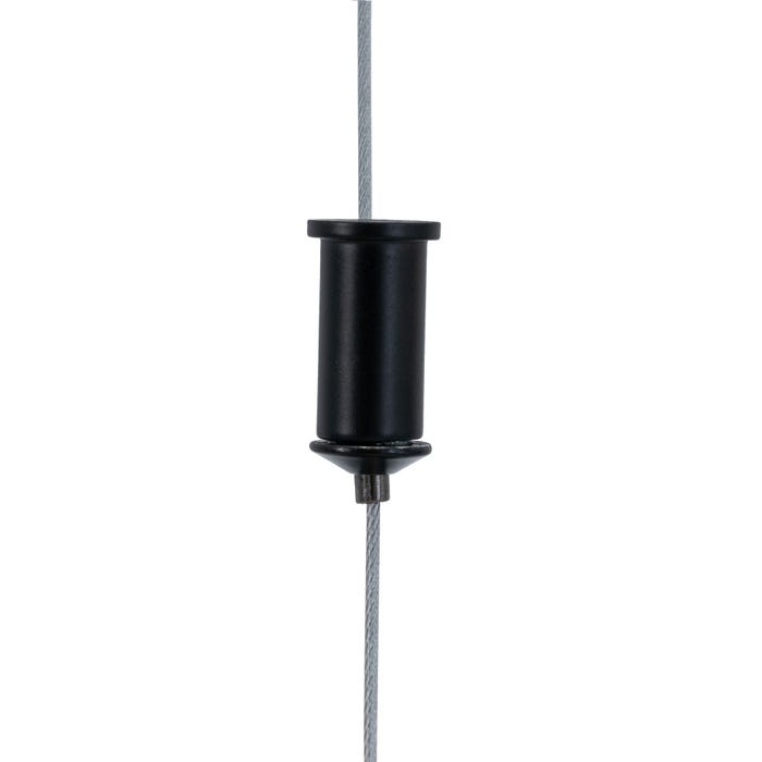 Lámpara Techo Negro Metal-Cristal 85 X 15 X 32 Cm