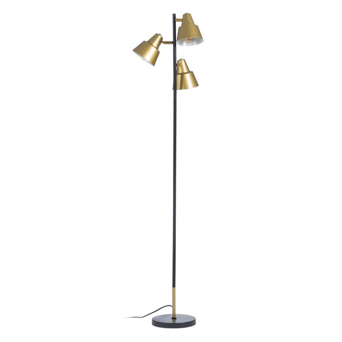 Lámpara Suelo Oro-Negro Metal 30 X 30 X 155 Cm