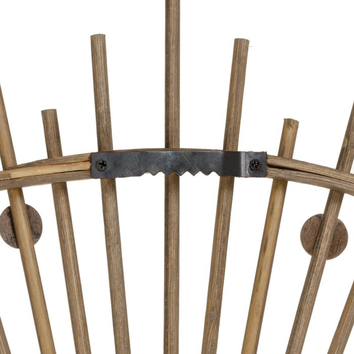 Natural Bamboo Mirror Decoration 70 X 3 X 70 Cm