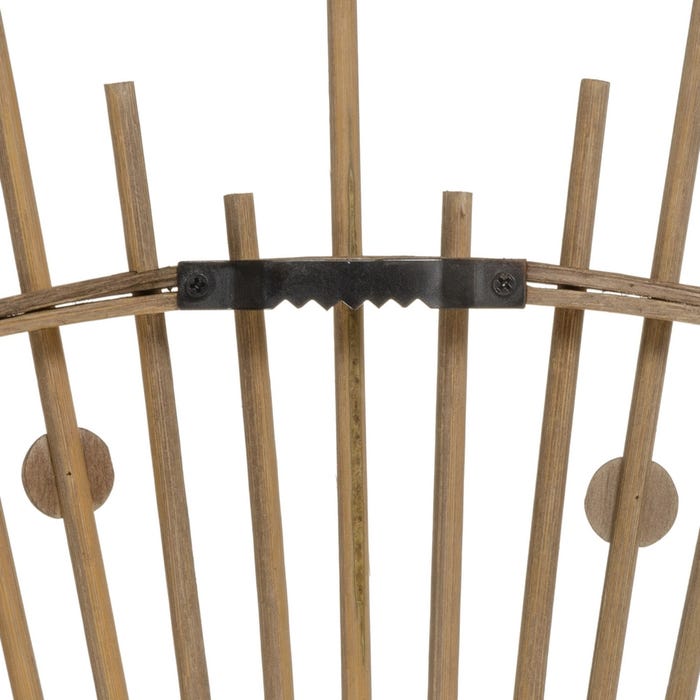 Decoração de espelho de bambu natural 90 x 3 x 90 cm