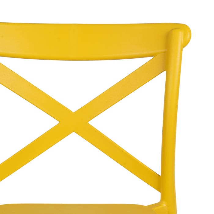 Taburete Amarillo Polipropileno Salón 52,50 X 44,90 X 107 Cm