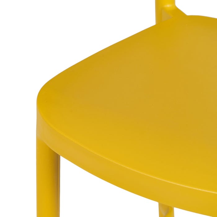 Taburete Amarillo Polipropileno Salón 52,50 X 44,90 X 107 Cm