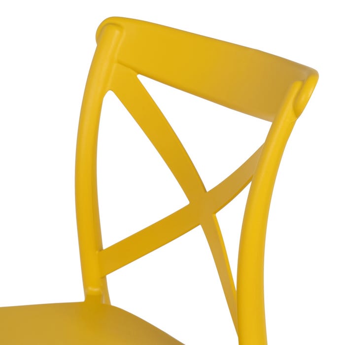 Taburete Amarillo Polipropileno Salón 52,50 X 44,90 X 107 Cm