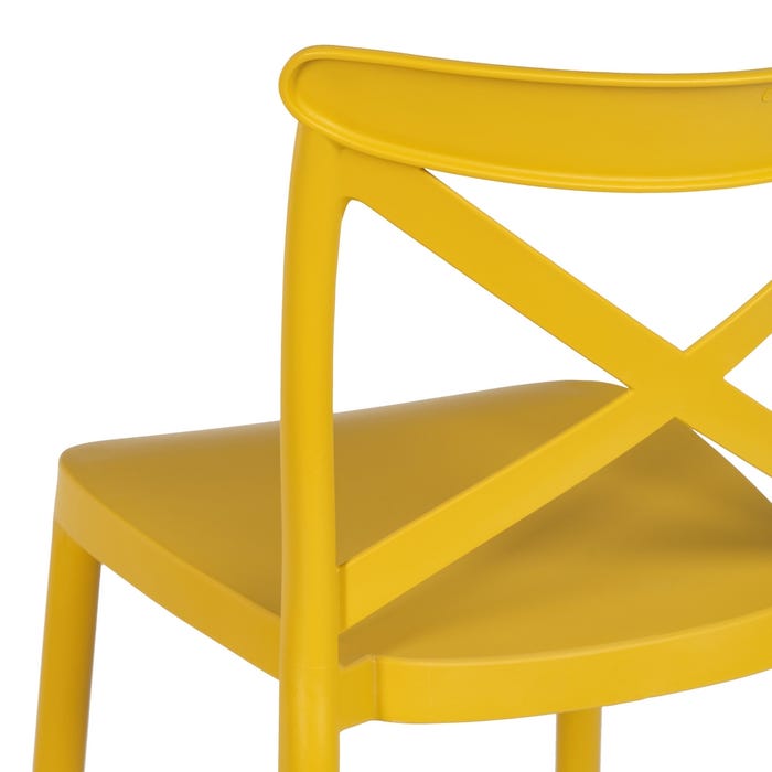 Taburete Amarillo Polipropileno Salón 52,50 X 44,90 X 107 Cm