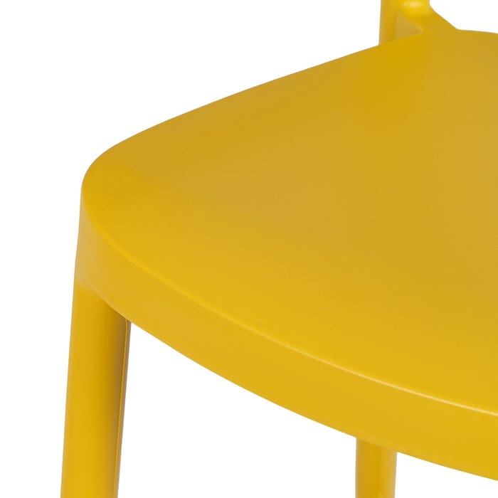 Taburete Amarillo Polipropileno Salón 52,50 X 43,20 X 107 Cm