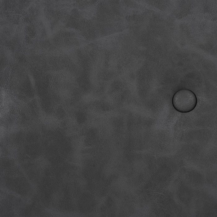 Cadeira de rodas de metal preto / couro sintético 56 x 56 x 92 cm