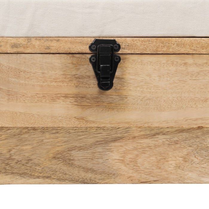 Banqueta-Baúl Natural Tejido-Madera 100 X 35 X 56 Cm