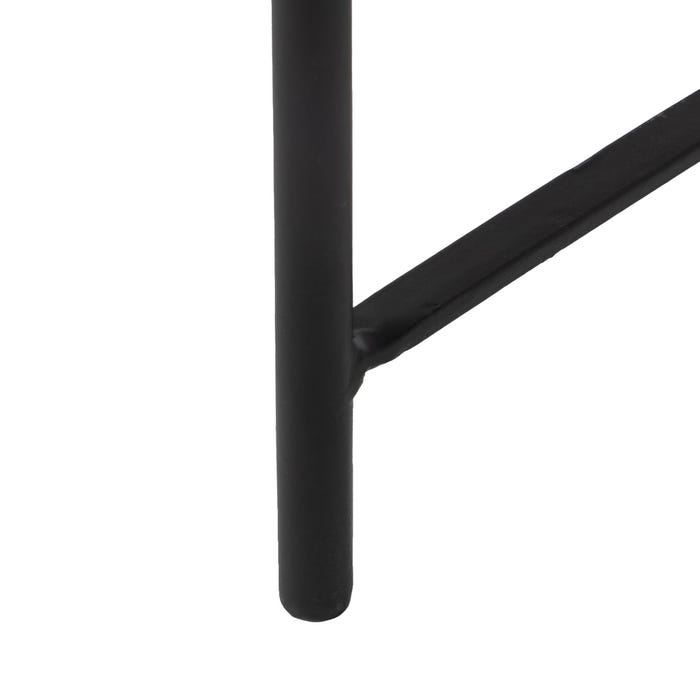 Black-Taupe Iron Side Table Living Room 30 X 30 X 40.50 Cm