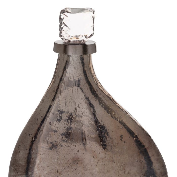 Botella Decorativa Plata 23 X 9 X 43 Cm