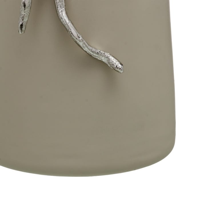 Garrafa Decorativa Bege-Prata 15 X 11 X 37 Cm