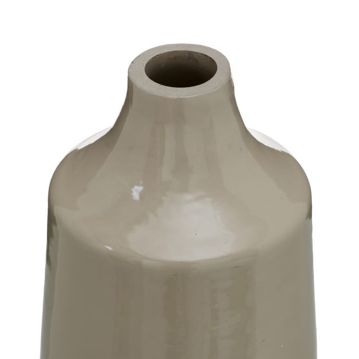 Garrafa Decorativa Bege-Prata 17 X 16 X 44 Cm
