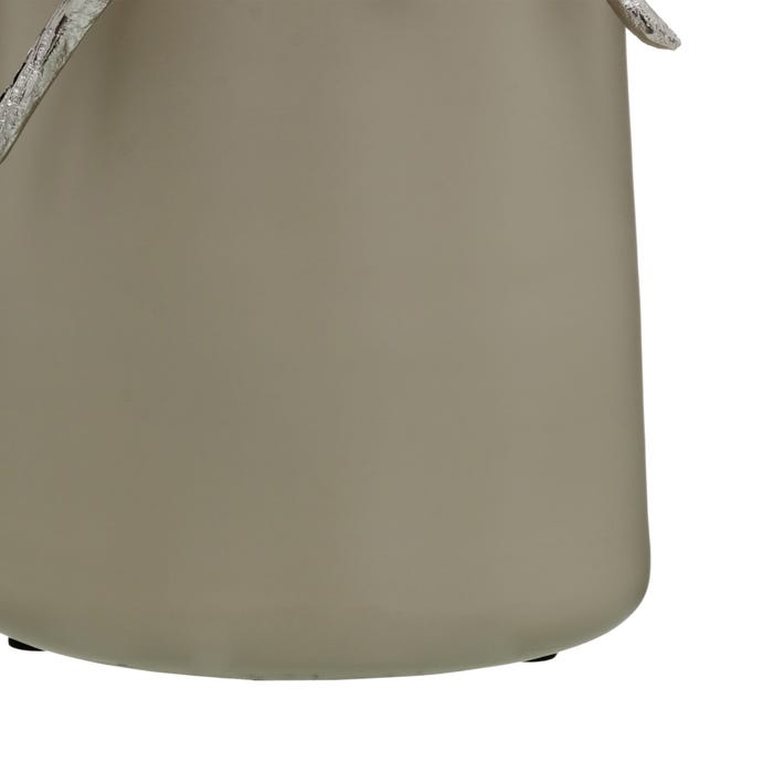 Garrafa Decorativa Bege-Prata 17 X 16 X 44 Cm