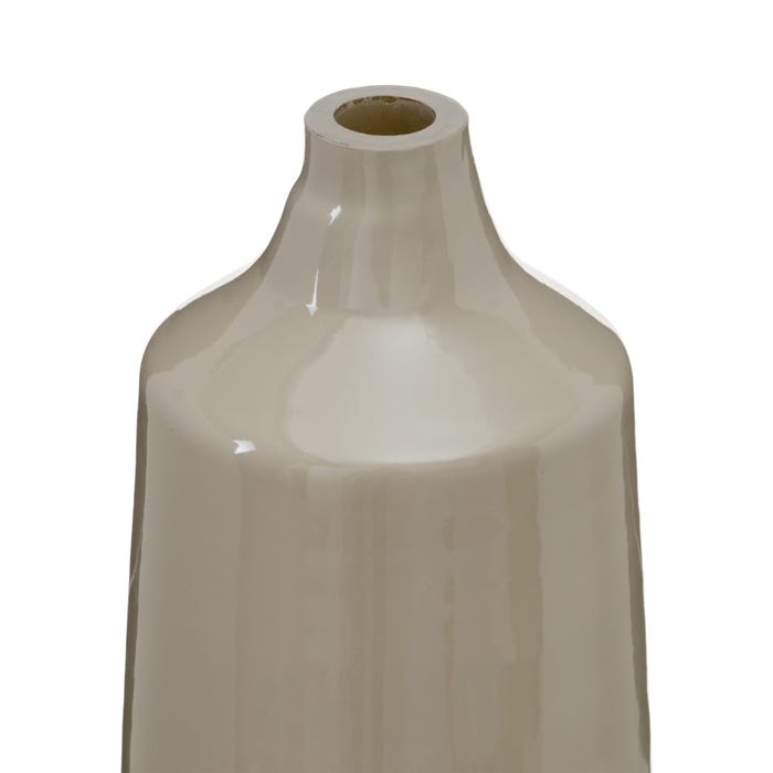 Botella Decorativa Beige-Plata 20 X 11 X 53 Cm