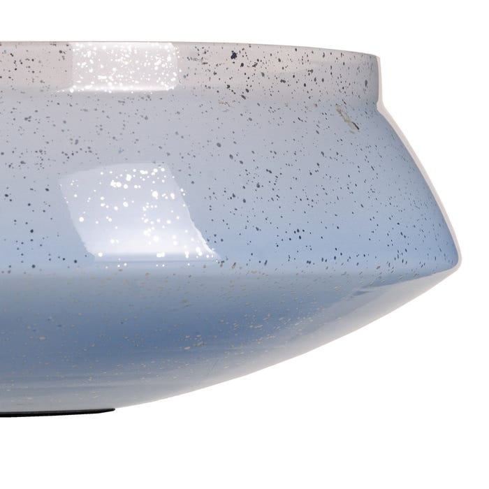 Decoração de centro de mesa de cristal azul 32 x 32 x 12 cm