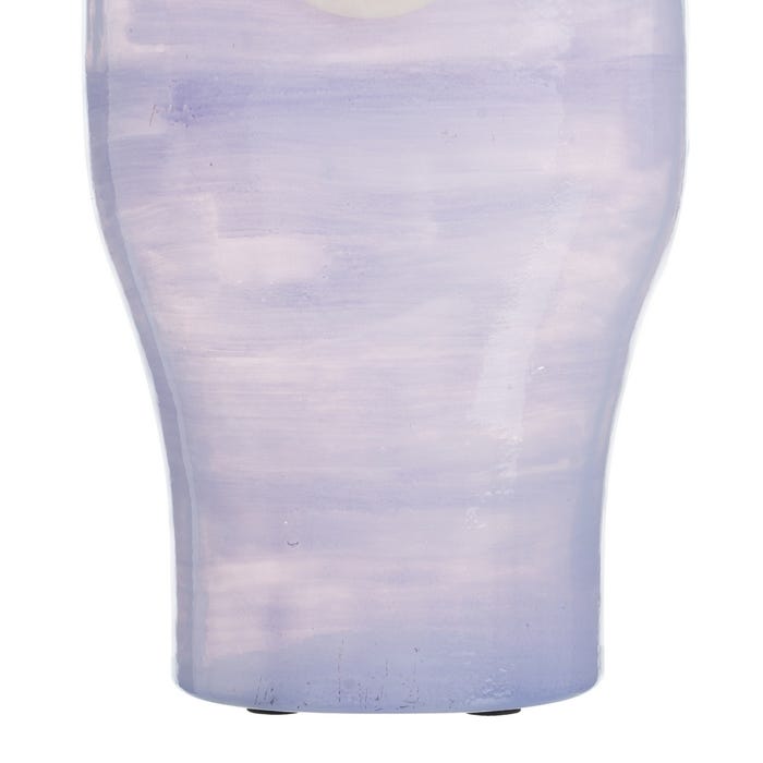 Jarrón Azul-Blanco Cristal Decoración 15 X 9 X 31 Cm