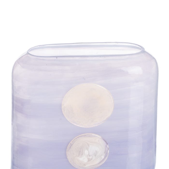 Jarrón Azul-Blanco Cristal Decoración 22 X 10 X 24 Cm
