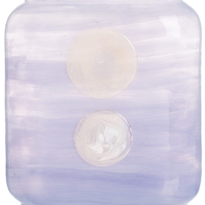 Jarrón Azul-Blanco Cristal Decoración 22 X 10 X 24 Cm