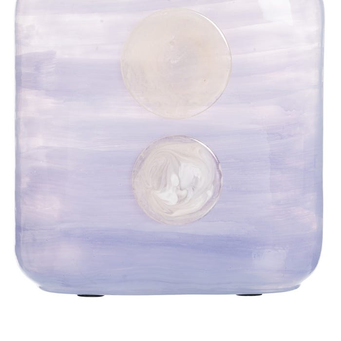 Jarrón Azul-Blanco Cristal Decoración 22 X 10 X 24 Cm