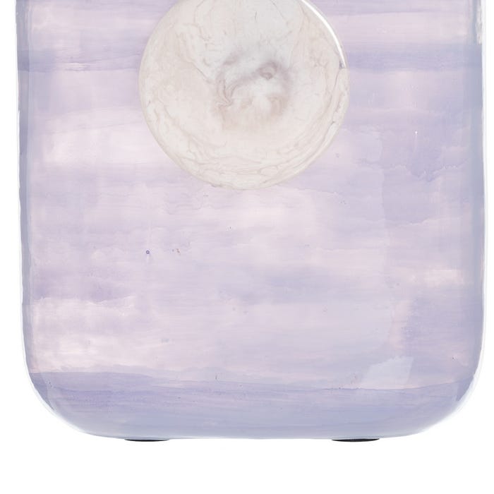 Jarrón Azul-Blanco Cristal Decoración 17 X 9 X 34 Cm