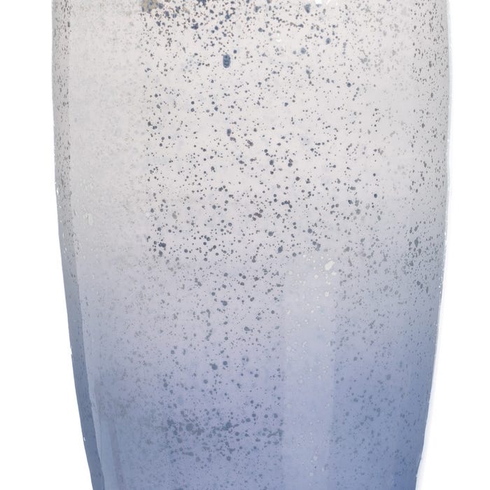 Garrafa de vidro azul decorativa 16 x 16 x 44 cm