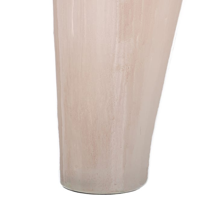 Garrafa Decorativa de Cristal Creme-Dourado 13 X 10 X 47 Cm