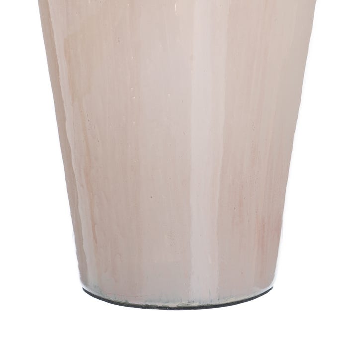 Garrafa Decorativa de Cristal Creme-Dourado 15 X 12 X 56 Cm