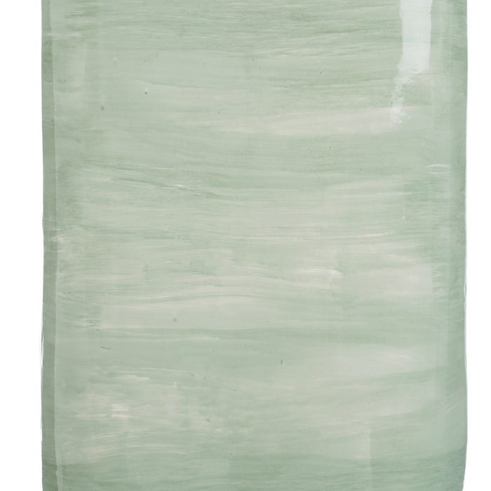 Botella Decorativa Verde-Plata Cristal 16 X 9 X 54 Cm