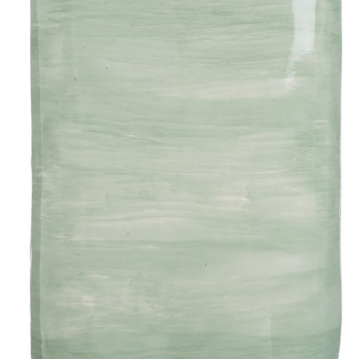 Garrafa de vidro decorativa verde-prateada 16 x 9 x 54 cm