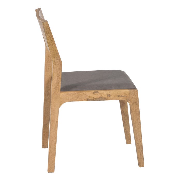 Silla Natural-Gris Madera / Tejido Salón 44 X 48 X 84 Cm